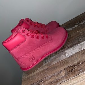 Pink timberlands for women
